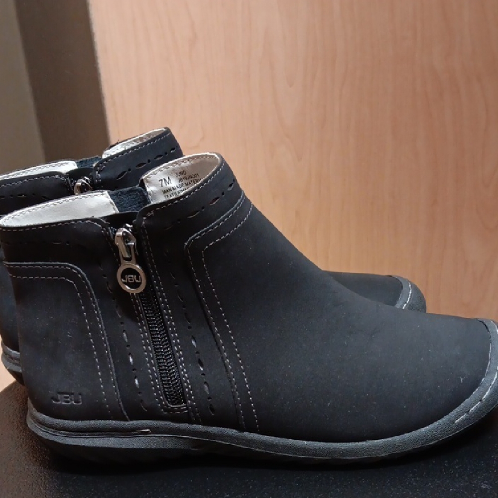 JBU Charcoal Ankle Boots with Zipper